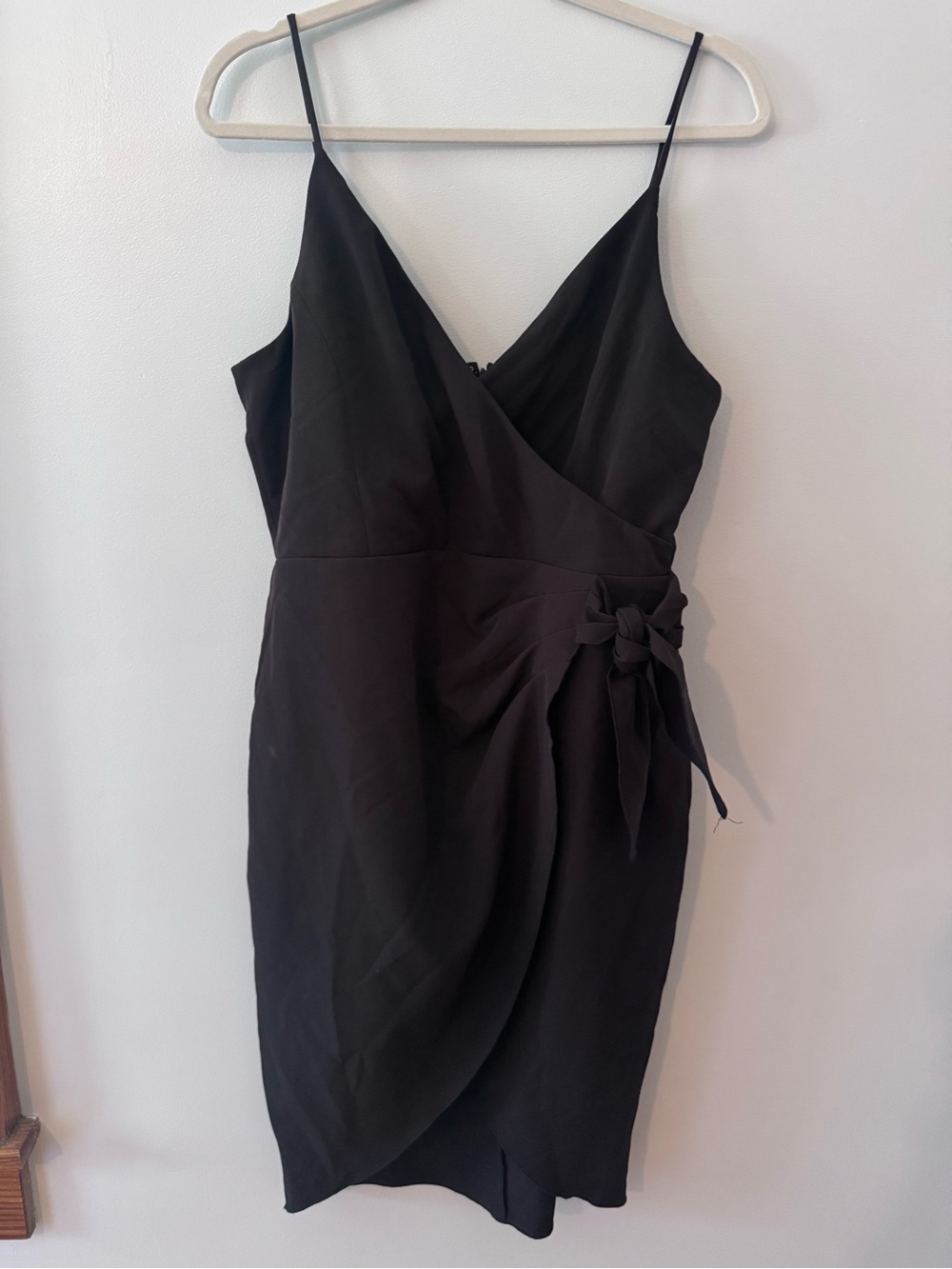 NWT BCBGeneration LBD Black Wrap Dress with Side Knot